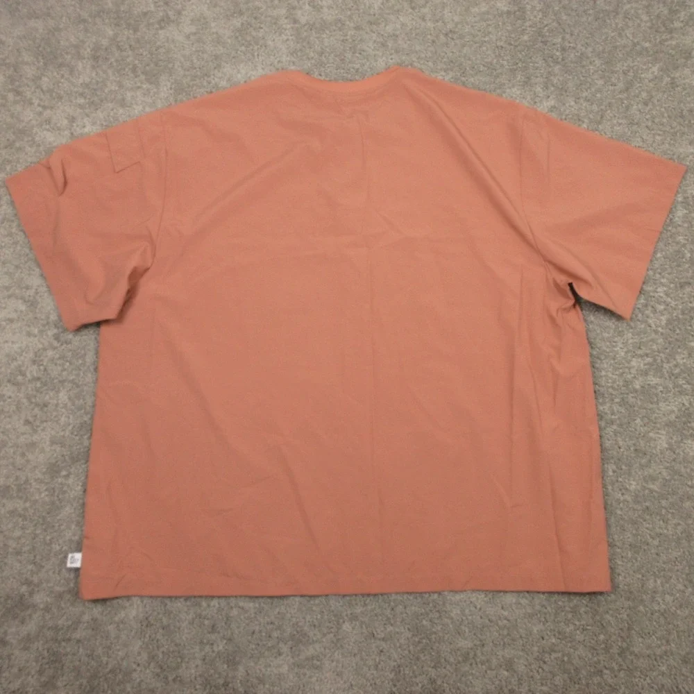 Adidas Jacket Mens 2XL Orange Short Sleeve 1/4 Zip Pullover Windbreaker Warmup
